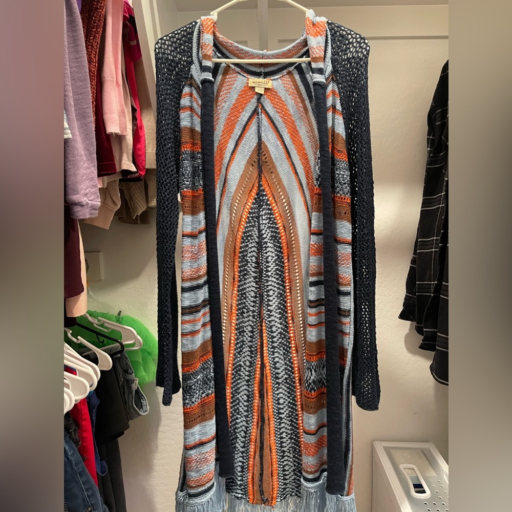 Long sleeve cover up with hood